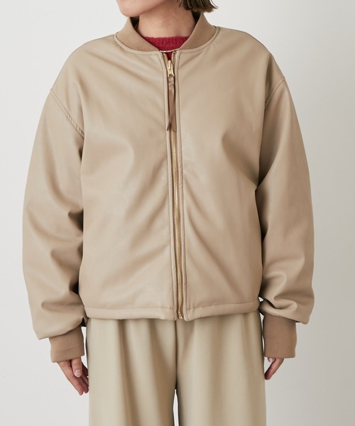 Omekashi（オメカシ）の「リバーシブルMA-1（MA-1・レディース・ブラウン/ベージュ・FREE）」の6枚目の写真