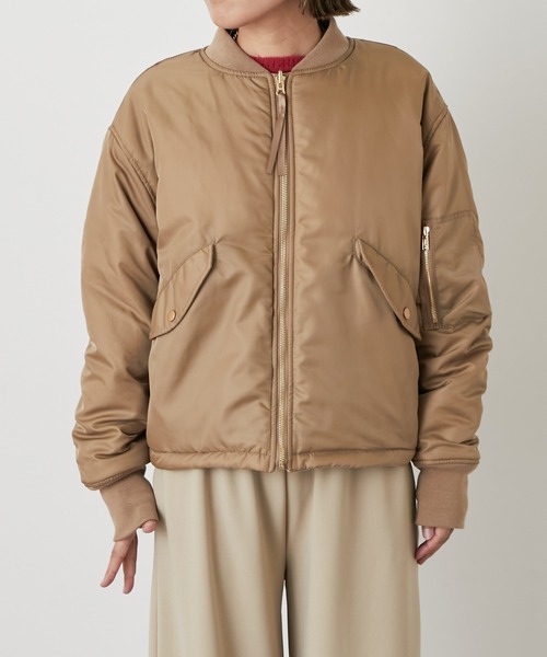 Omekashi（オメカシ）の「リバーシブルMA-1（MA-1・レディース・ブラウン/ベージュ・FREE）」の4枚目の写真