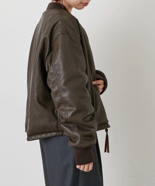 Omekashi（オメカシ）の「リバーシブルMA-1（MA-1・レディース・ブラウン/ベージュ・FREE）」の8枚目の写真