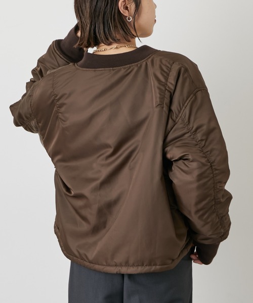 Omekashi（オメカシ）の「リバーシブルMA-1（MA-1・レディース・ブラウン/ベージュ・FREE）」の22枚目の写真