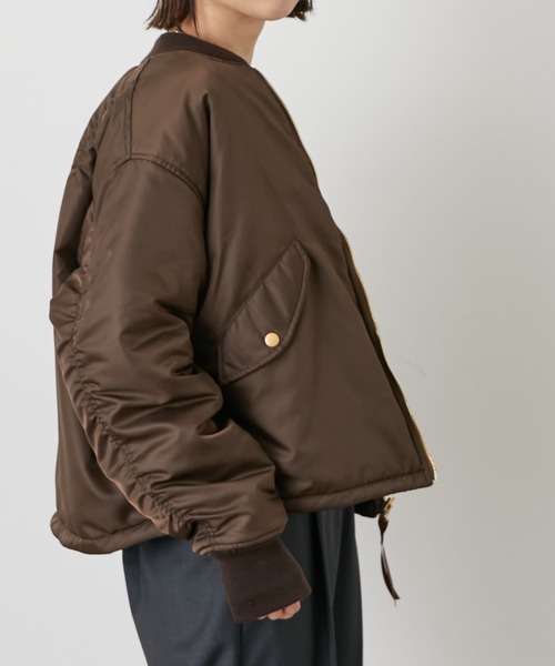 Omekashi（オメカシ）の「リバーシブルMA-1（MA-1・レディース・ブラウン/ベージュ・FREE）」の7枚目の写真