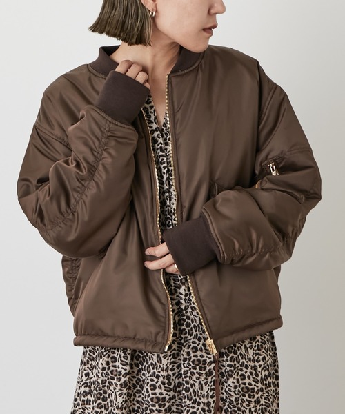 Omekashi（オメカシ）の「リバーシブルMA-1（MA-1・レディース・ブラウン/ベージュ・FREE）」の9枚目の写真