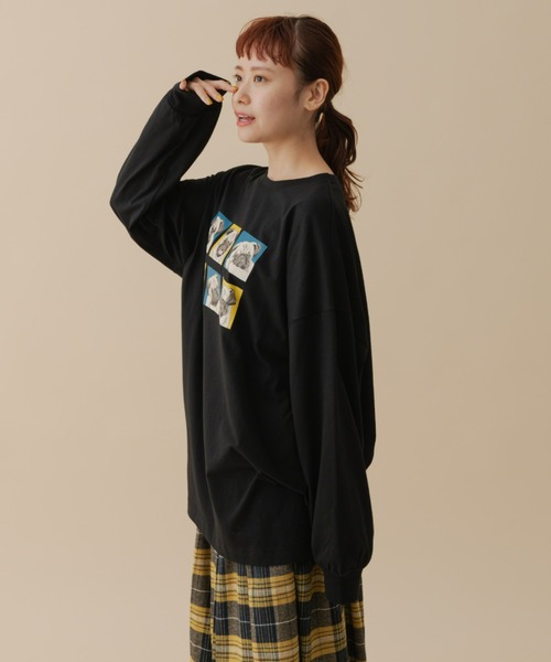 MERLOT(メルロー)の「パグロンT(Tシャツ/カットソー・レディース・ホワイト/ブラック・FREE)」の17枚目の写真