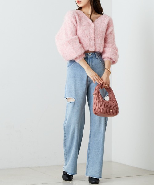 Chico(チコ)の「【2022AW】ポーチ付きキルティングラウンドショルダー(ショルダーバッグ・レディース・ブラック/ピンク/アイボリー/ベージュ・FREE)」の14枚目の写真