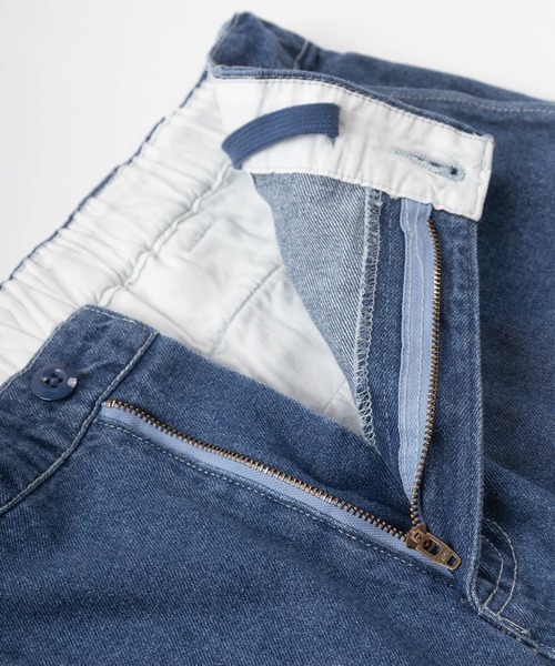 make a ray!（メイク ア レイ！）の「センタープレス デニムワイド チノパンツ/ワイドテーパード/ワイドシルエット（デニムパンツ・メンズ・ブラック/インディゴブルー/ライトインディゴブルー・M/L）」の11枚目の写真