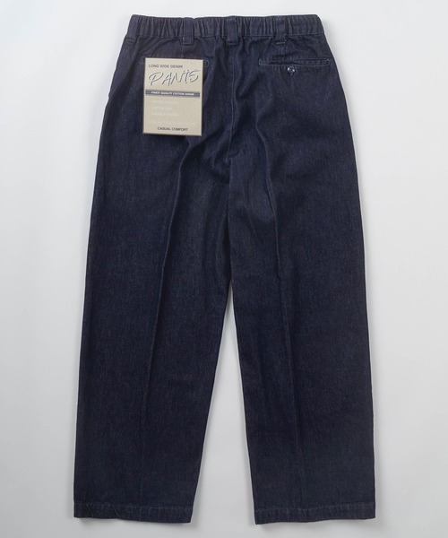make a ray!（メイク ア レイ！）の「センタープレス デニムワイド チノパンツ/ワイドテーパード/ワイドシルエット（デニムパンツ・メンズ・ブラック/インディゴブルー/ライトインディゴブルー・M/L）」の17枚目の写真