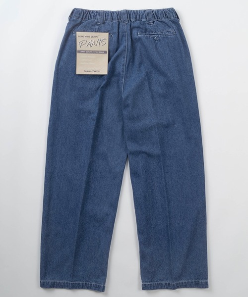 make a ray!（メイク ア レイ！）の「センタープレス デニムワイド チノパンツ/ワイドテーパード/ワイドシルエット（デニムパンツ・メンズ・ブラック/インディゴブルー/ライトインディゴブルー・M/L）」の18枚目の写真