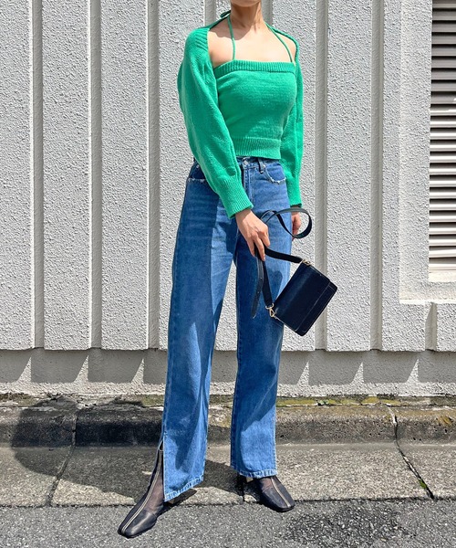 Jewelobe(ジュエローブ)の「ボレロ×チューブトップセットアップ(アンサンブル・レディース・ブラック/グレー/アイボリー/グリーン・FREE)」の6枚目の写真