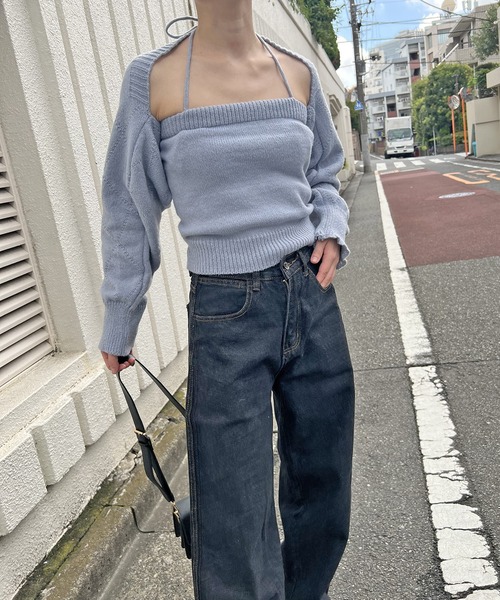 Jewelobe(ジュエローブ)の「ボレロ×チューブトップセットアップ(アンサンブル・レディース・ブラック/グレー/アイボリー/グリーン・FREE)」の17枚目の写真