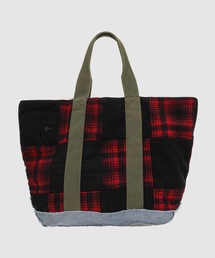 GREG LAUREN（グレッグローレン）の「SAILOR/REINDEER SCRAPWORK TOTE NAVY / RED PLAID（トートバッグ）」