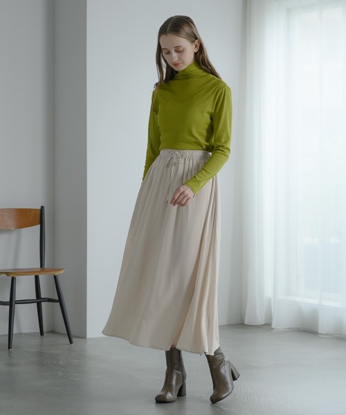 EDDEN ELLEN(エデンエレン)の「【EDDEN ELLEN】 ギャザーロングスカート(スカート・レディース・ホワイト/ブラック・SMALL/X-SMALL)」の16枚目の写真