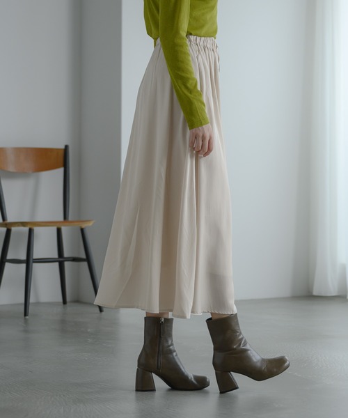 EDDEN ELLEN(エデンエレン)の「【EDDEN ELLEN】 ギャザーロングスカート(スカート・レディース・ホワイト/ブラック・SMALL/X-SMALL)」の18枚目の写真