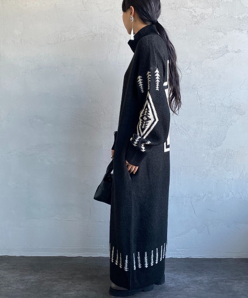 PENDLETON/ペンドルトン] ネイティブ柄 タートルネックニット