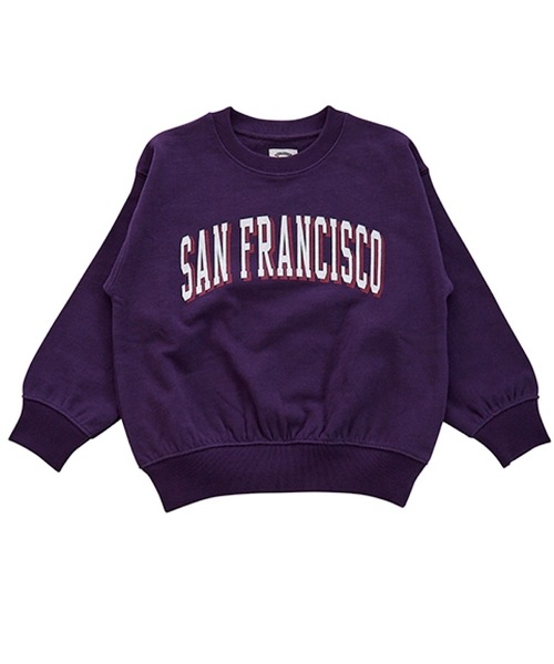 Ocean&Ground（オーシャン&グラウンド）の「カレッジロゴBIGスウェット（80～140cm）（スウェット・キッズ・パープル/グレー/グリーン・90/100/110/120/80/130/95/140）」の4枚目の写真