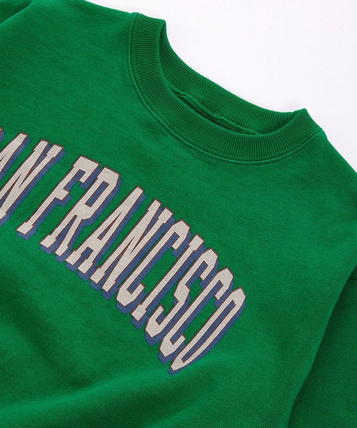 Ocean&Ground（オーシャン&グラウンド）の「カレッジロゴBIGスウェット（80～140cm）（スウェット・キッズ・パープル/グレー/グリーン・90/100/110/120/80/130/95/140）」の6枚目の写真