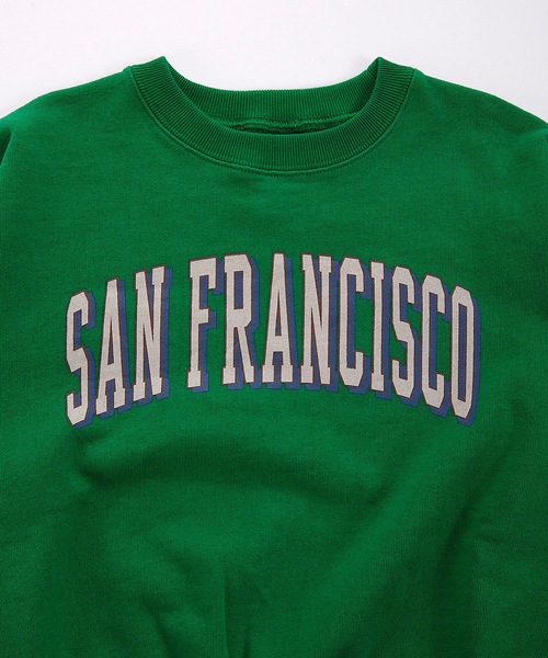 Ocean&Ground（オーシャン&グラウンド）の「カレッジロゴBIGスウェット（80～140cm）（スウェット・キッズ・パープル/グレー/グリーン・90/100/110/120/80/130/95/140）」の7枚目の写真