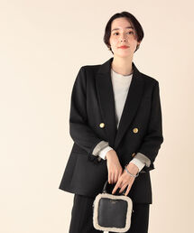 ウールライクツイルシャークダブルジャケット