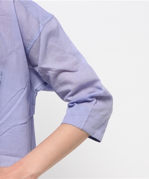 チャイハネ（チャイハネ）の「【チャイハネ】3トーンカラーグラデーションロングシャツ（シャツ/ブラウス・レディース・ブルー/イエロー/ピンク・FREE）」の8枚目の写真