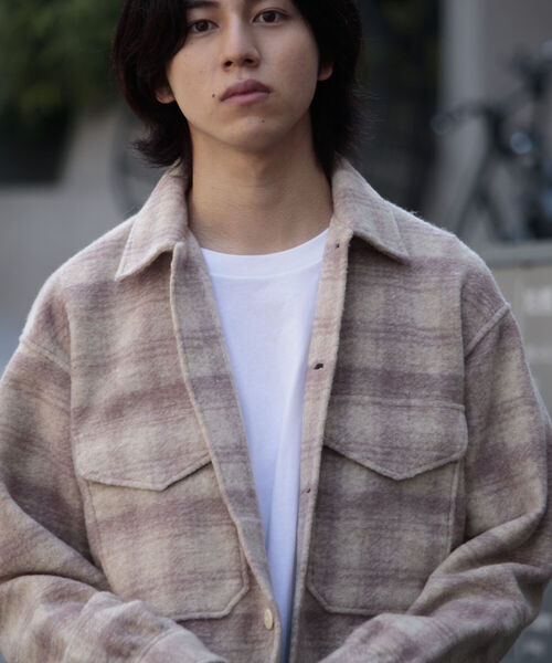 PENDLETON(ペンドルトン)の「【PENDLETON/ペンドルトン】スライバーCPO ニットジャケット チェック柄(ブルゾン・メンズ・ホワイト系その他2/ブルー系その他7・M/L)」の3枚目の写真