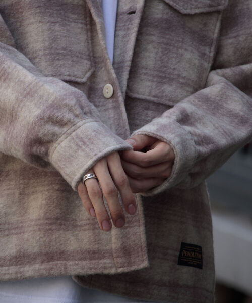 PENDLETON(ペンドルトン)の「【PENDLETON/ペンドルトン】スライバーCPO ニットジャケット チェック柄(ブルゾン・メンズ・ホワイト系その他2/ブルー系その他7・M/L)」の5枚目の写真