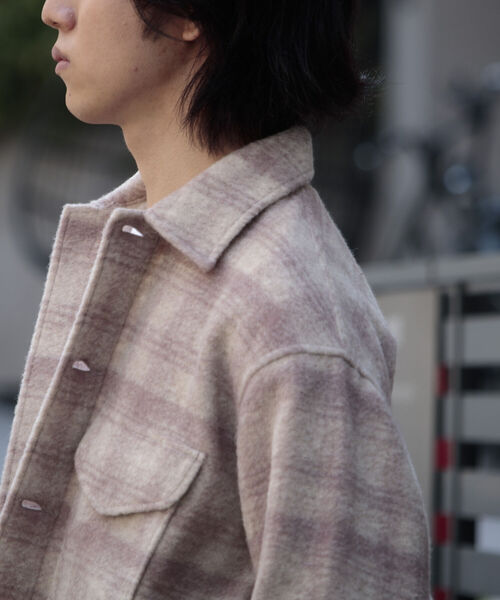 PENDLETON(ペンドルトン)の「【PENDLETON/ペンドルトン】スライバーCPO ニットジャケット チェック柄(ブルゾン・メンズ・ホワイト系その他2/ブルー系その他7・M/L)」の8枚目の写真