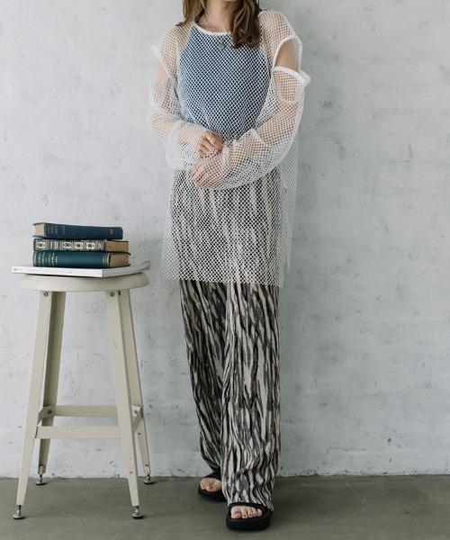 Flugge（フラッジー）の「nuance pattern PT/ニュアンスパターンパンツ（その他パンツ・レディース・グレー/ネイビー系・FREE）」の14枚目の写真