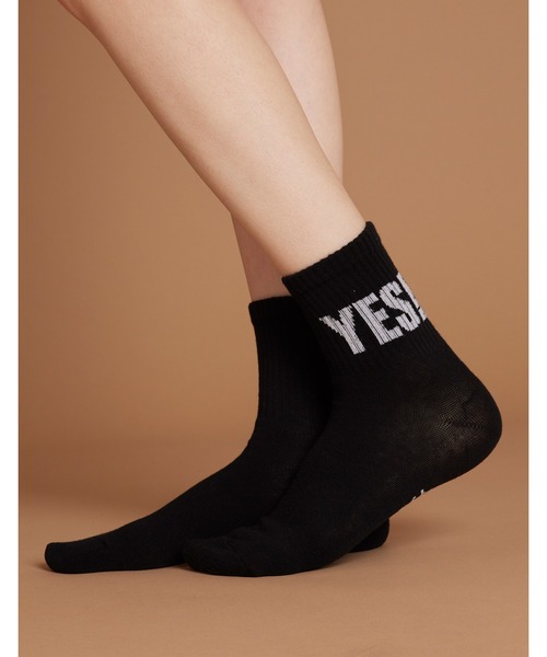 Little sunny bite（リトルサニーバイト）の「Yes socks（ソックス/靴下・レディース・ブラック/ホワイト/ブルー・FREE）」の2枚目の写真