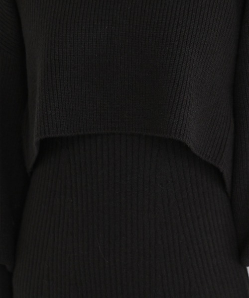 mysty woman（ミスティウーマン）の「リボンショート2Pワンピース 173682（ワンピース・レディース・アイボリー/ブラック/モカ・FREE）」の17枚目の写真