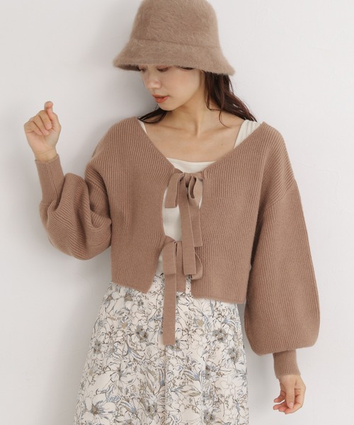 mysty woman（ミスティウーマン）の「リボンショート2Pワンピース 173682（ワンピース・レディース・アイボリー/ブラック/モカ・FREE）」の10枚目の写真