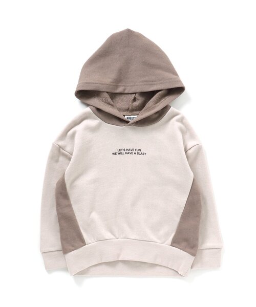 BREEZE（ブリーズ）の「WEB限定 配色パーカー（パーカー・キッズ・オフホワイト/ベージュ・140/130/120/100/110）」の4枚目の写真