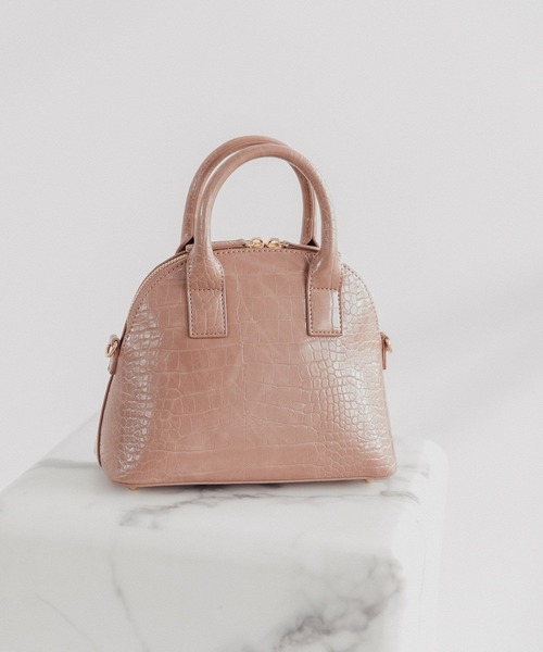 Andemiu(アンデミュウ)の「カタオシショルダーバッグ171350(ショルダーバッグ・レディース・ピンク/アイボリー/ブラウン・FREE)」の1枚目の写真