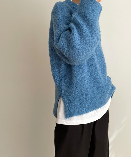 CANAL JEAN(キャナルジーン)の「El mar(エルマール) アルパカ混クルーネックニット(ニット/セーター・レディース・ブルー/グリーン・ONE SIZE)」の11枚目の写真