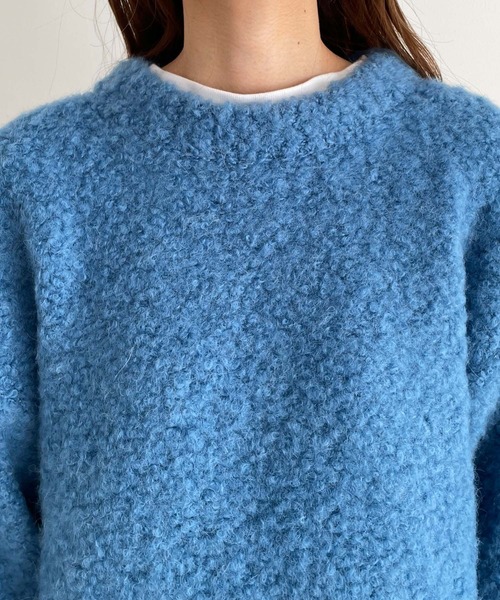 CANAL JEAN(キャナルジーン)の「El mar(エルマール) アルパカ混クルーネックニット(ニット/セーター・レディース・ブルー/グリーン・ONE SIZE)」の6枚目の写真