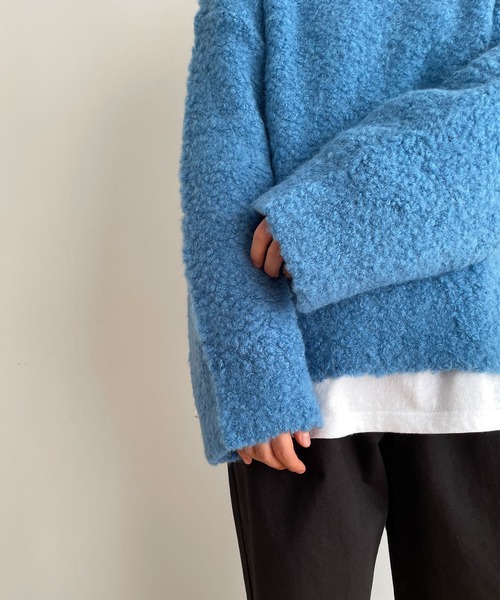 CANAL JEAN(キャナルジーン)の「El mar(エルマール) アルパカ混クルーネックニット(ニット/セーター・レディース・ブルー/グリーン・ONE SIZE)」の7枚目の写真