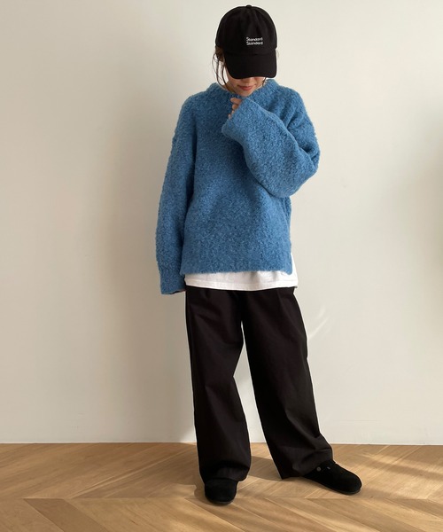 CANAL JEAN(キャナルジーン)の「El mar(エルマール) アルパカ混クルーネックニット(ニット/セーター・レディース・ブルー/グリーン・ONE SIZE)」の20枚目の写真