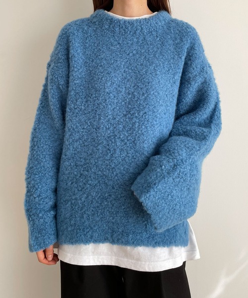 CANAL JEAN(キャナルジーン)の「El mar(エルマール) アルパカ混クルーネックニット(ニット/セーター・レディース・ブルー/グリーン・ONE SIZE)」の22枚目の写真