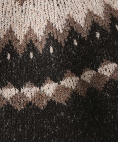 BAYFLOW（ベイフロー）の「フェアアイルニットプルオーバー（ニット/セーター・メンズ・グレー/オフホワイト/ブラック・MEDIUM/LARGE）」の22枚目の写真