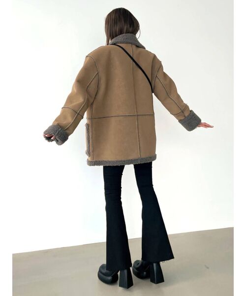 EMODA(エモダ)の「フェイクムートンコート(ムートンコート・レディース・ブラウン/ブラック・FREE)」の7枚目の写真