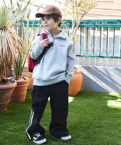 PAIRMANON STREET（ペアマノンストリート）の「【PAIRMANON STREET】裏起毛ハーフジッププルオーバー（スウェット・キッズ・ブラック/グレー/ネイビー・110/90/100/130/140/120/150）」の7枚目の写真