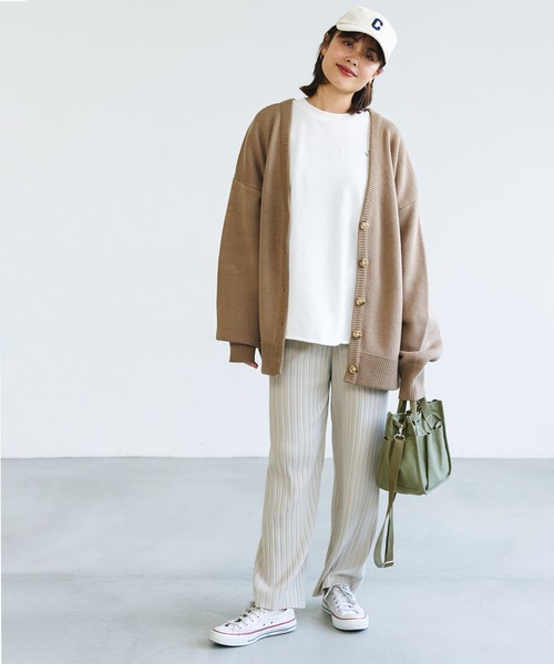 coca（coca）（コカ）の「ポケット付スクエアバッグ（ショルダーバッグ・レディース・カーキ/アイボリー・ONE SIZE）」の15枚目の写真