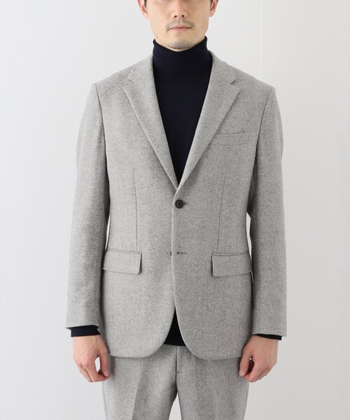 EDIFICE（エディフィス）の「シルクネップ ツイル 2ボタン ジャケット【セットアップ 着用可能】（テーラードジャケット・メンズ・ライトグレー/カーキ/ネイビー/ブラック・X-LARGE/SMALL/MEDIUM/LARGE）」の10枚目の写真