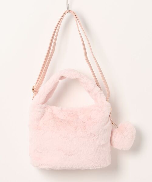 INGNI(イング)の「ファーショルダーバッグ(ハンドバッグ・レディース・ベージュ/ピンク/オフホワイト・ONE SIZE)」の3枚目の写真