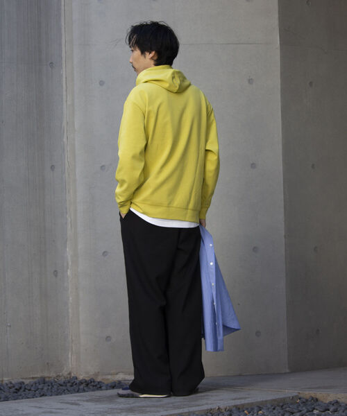 GLOSTER（グロスター）の「【GLOSTER/グロスター】ダンボールニット プルオーバーパーカー フーディ（パーカー・メンズ・チャコールグレー/アイボリー/ベージュ/イエロー・S/M/L）」の10枚目の写真