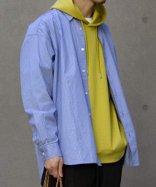 GLOSTER（グロスター）の「【GLOSTER/グロスター】ダンボールニット プルオーバーパーカー フーディ（パーカー・メンズ・チャコールグレー/アイボリー/ベージュ/イエロー・S/M/L）」の18枚目の写真