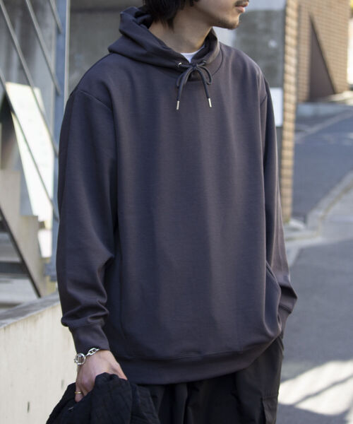 GLOSTER（グロスター）の「【GLOSTER/グロスター】ダンボールニット プルオーバーパーカー フーディ（パーカー・メンズ・チャコールグレー/アイボリー/ベージュ/イエロー・S/M/L）」の19枚目の写真