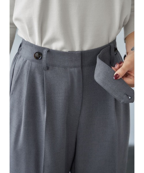 STYLE DELI(スタイルデリ)の「ウエストデザイン2タックワイドパンツ(その他パンツ・レディース・グレー/チャコールグレー/パープル系・SMALL/MEDIUM)」の17枚目の写真