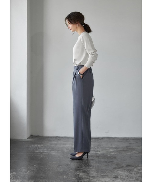 STYLE DELI(スタイルデリ)の「ウエストデザイン2タックワイドパンツ(その他パンツ・レディース・グレー/チャコールグレー/パープル系・SMALL/MEDIUM)」の20枚目の写真