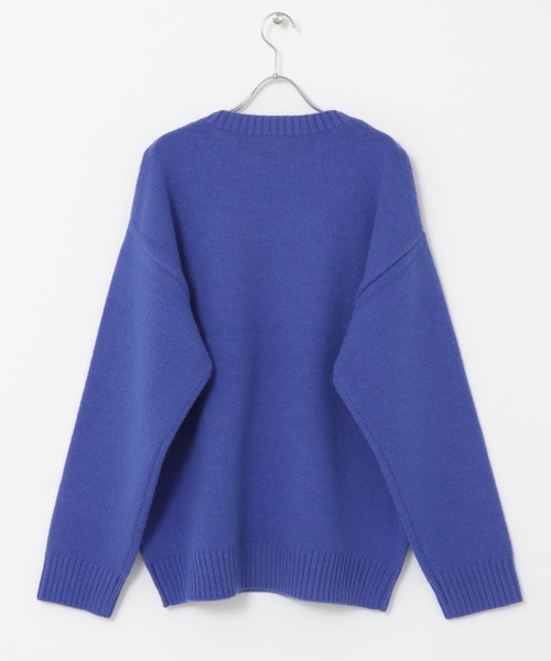 KBF（ケイビーエフ）の「クルーネックオーバーニット（ニット/セーター・レディース・ベージュ/レッド/グレー/ブルー・ONE）」の6枚目の写真