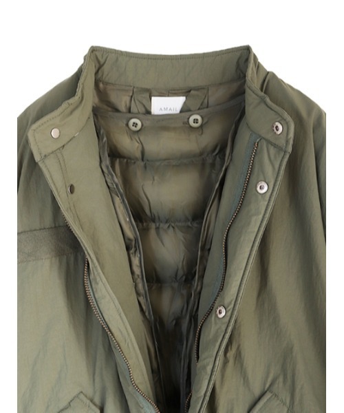 AMAIL（アマイル）の「Military over コート（ミリタリージャケット・レディース・カーキ/ブラック・FREE）」の15枚目の写真