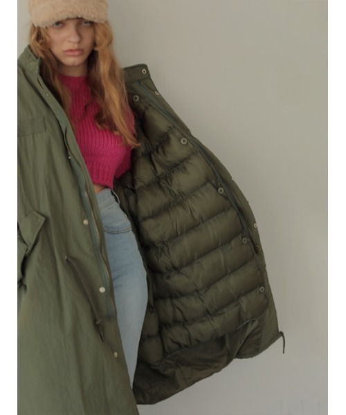 AMAIL（アマイル）の「Military over コート（ミリタリージャケット・レディース・カーキ/ブラック・FREE）」の6枚目の写真